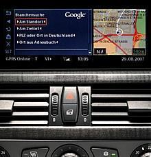 Ein neuer Dienst von BMW ConnectedDrive: die Google Branchensuche.